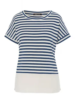 T-shirt à rayures avec base rapportée