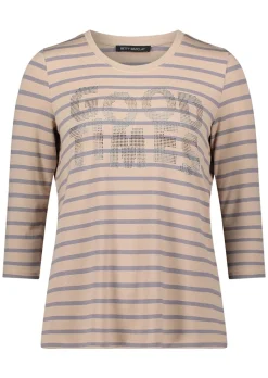 T-shirt à rayures avec imprimé scintillant