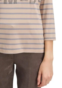 T-shirt à rayures avec imprimé scintillant