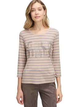 T-shirt à rayures avec imprimé scintillant