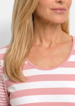 T-shirt à rayures en doux mélange de coton