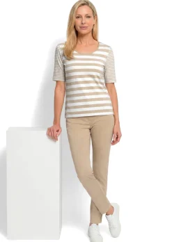 T-shirt à rayures en doux mélange de coton