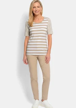 T-shirt à rayures en doux mélange de coton