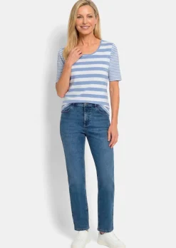 T-shirt à rayures en doux mélange de coton