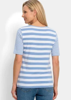 T-shirt à rayures en doux mélange de coton