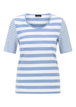 T-shirt à rayures en doux mélange de coton