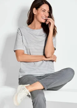 T-shirt à rayures en jersey de viscose
