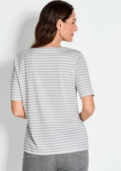 T-shirt à rayures en jersey de viscose