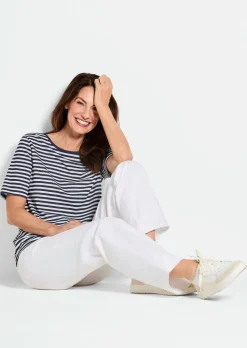 T-shirt à rayures en jersey de viscose