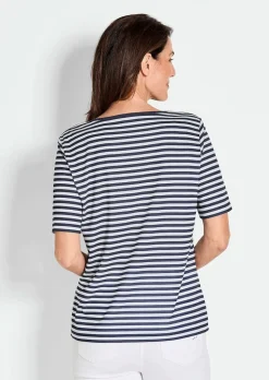 T-shirt à rayures en jersey de viscose
