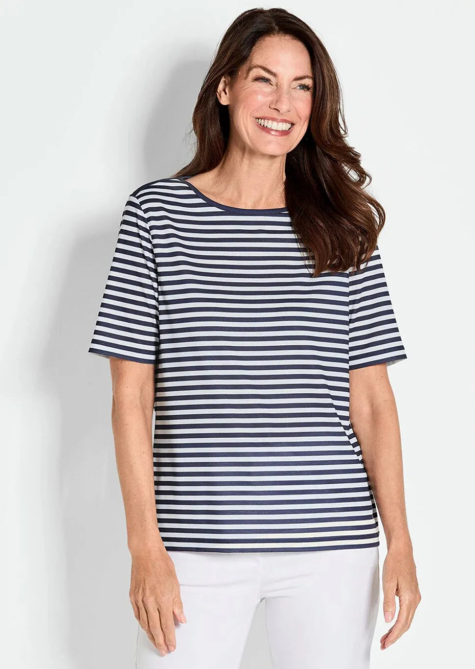 T-shirt à rayures en jersey de viscose