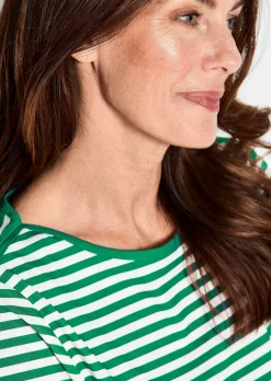 T-shirt à rayures en jersey de viscose