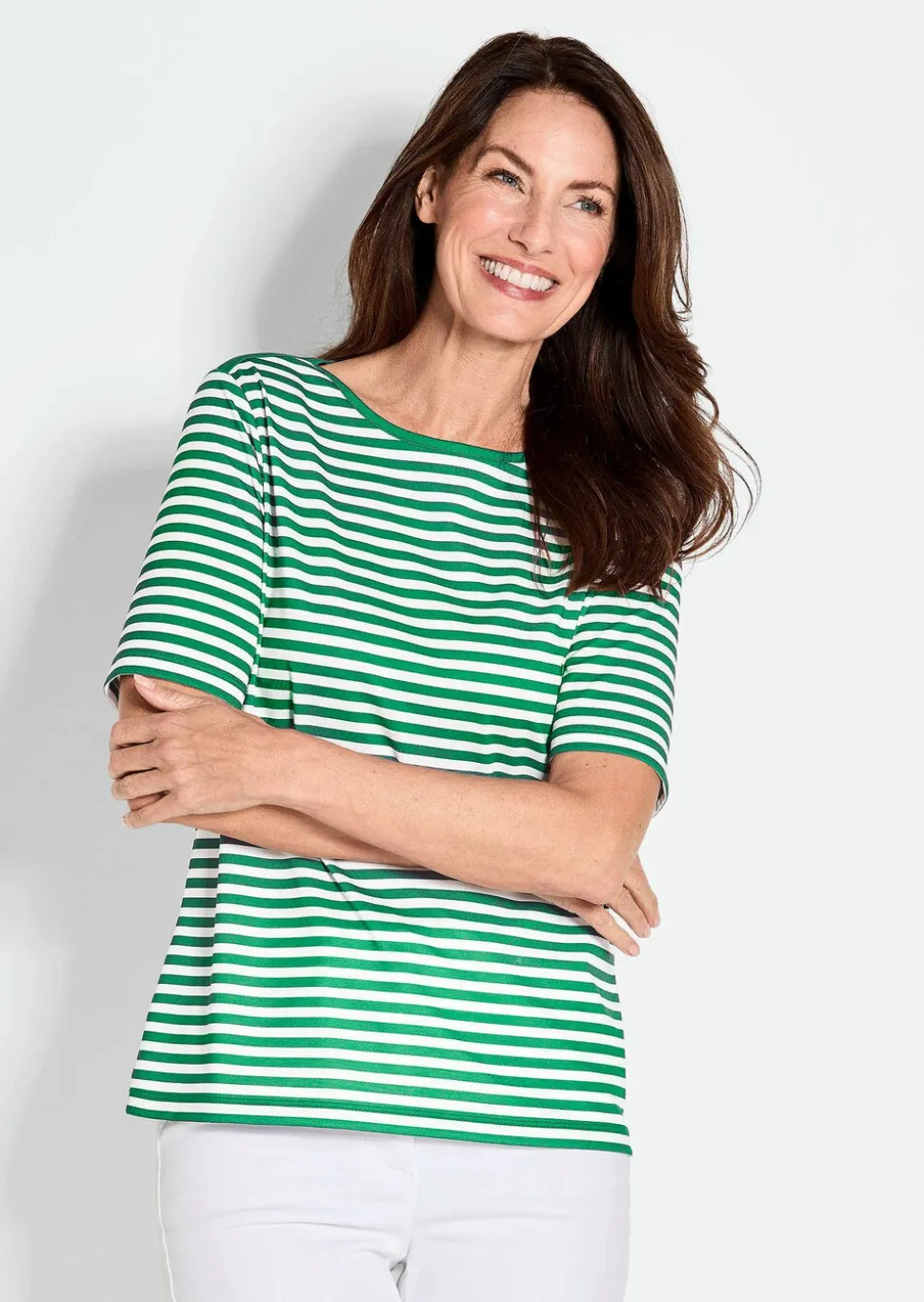 T-shirt à rayures en jersey de viscose