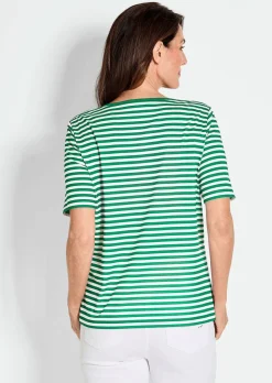 T-shirt à rayures en jersey de viscose
