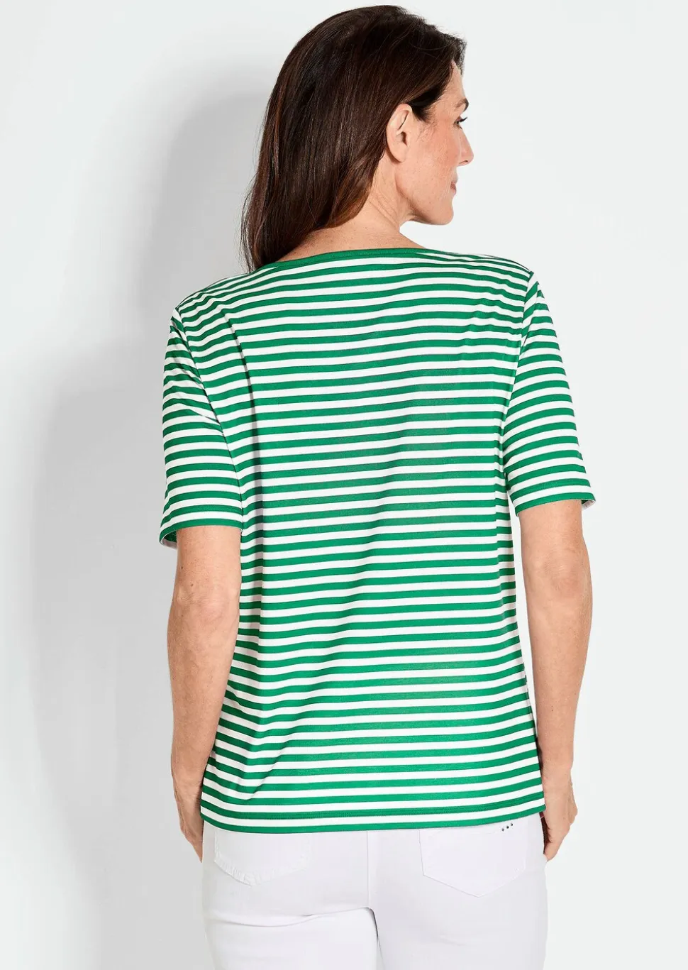 T-shirt à rayures en jersey de viscose
