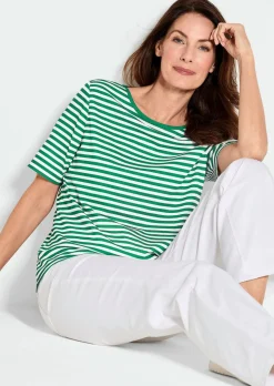 T-shirt à rayures en jersey de viscose