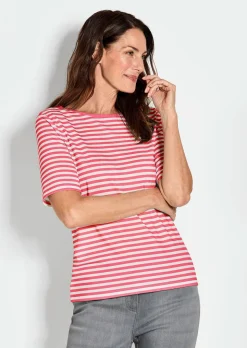 T-shirt à rayures en jersey de viscose
