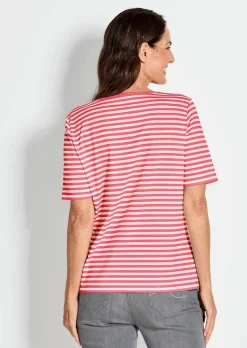 T-shirt à rayures en jersey de viscose
