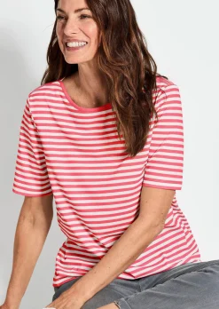 T-shirt à rayures en jersey de viscose