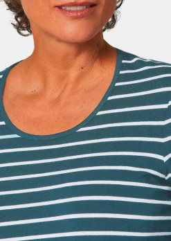 T-shirt à rayures multicolores
