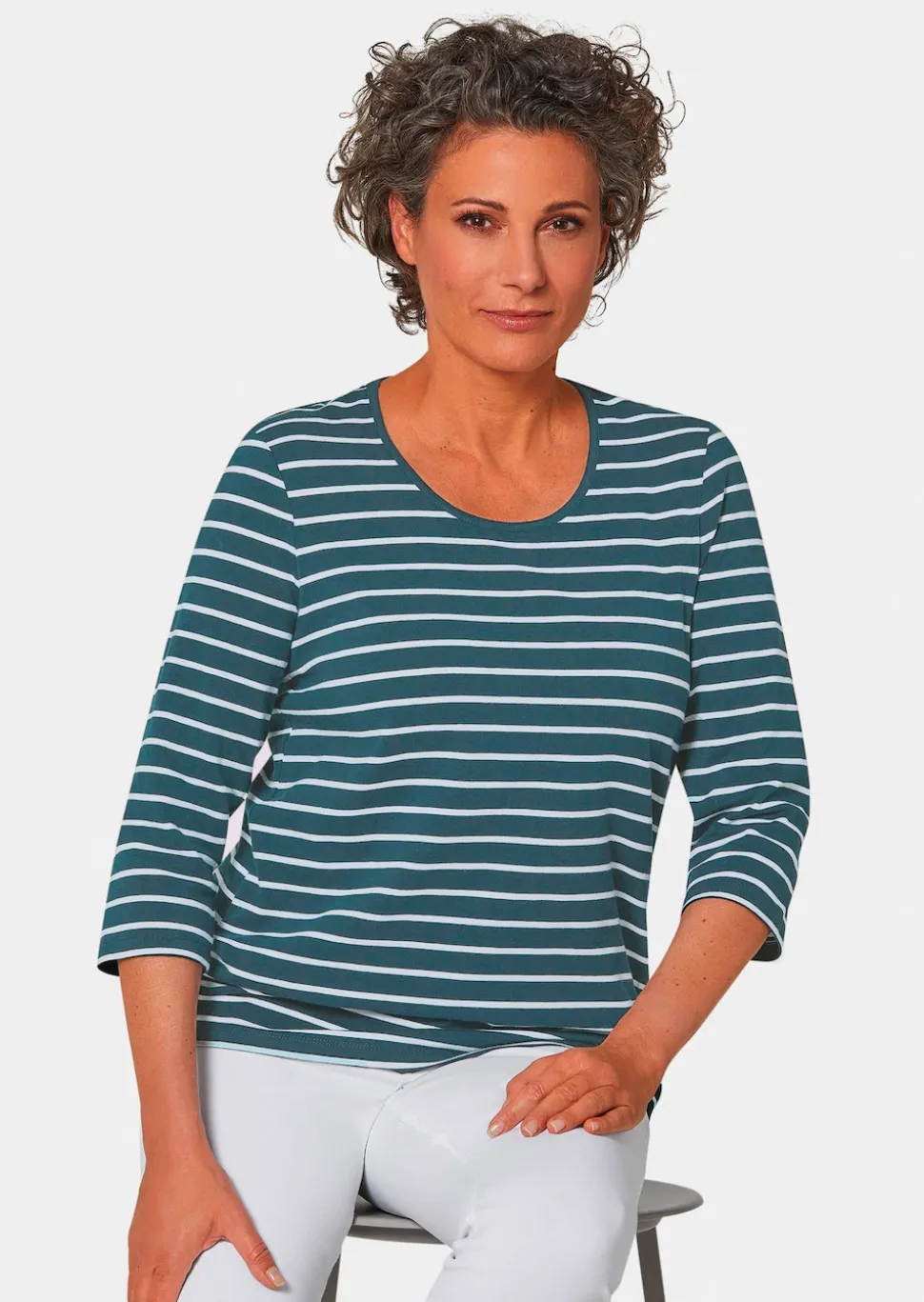 T-shirt à rayures multicolores