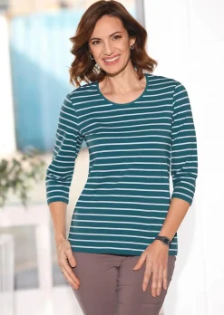 T-shirt à rayures multicolores