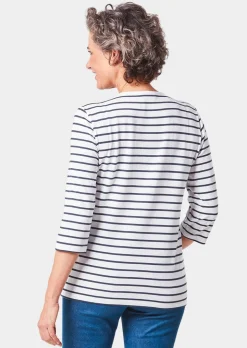 T-shirt à rayures multicolores