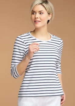 T-shirt à rayures multicolores