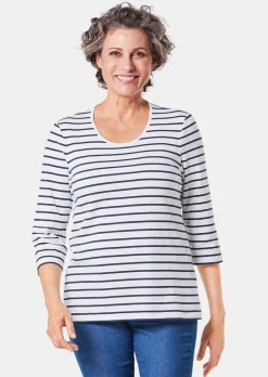 T-shirt à rayures multicolores