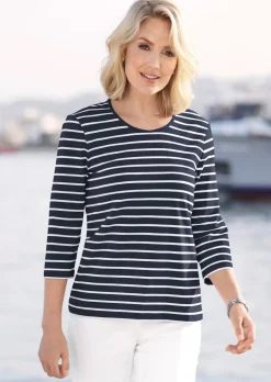 T-shirt à rayures multicolores