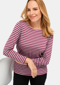 T-shirt à rayures multicolores
