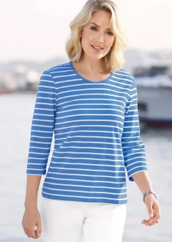 T-shirt à rayures multicolores