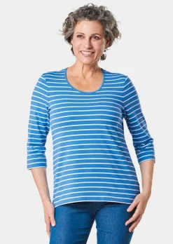 T-shirt à rayures multicolores