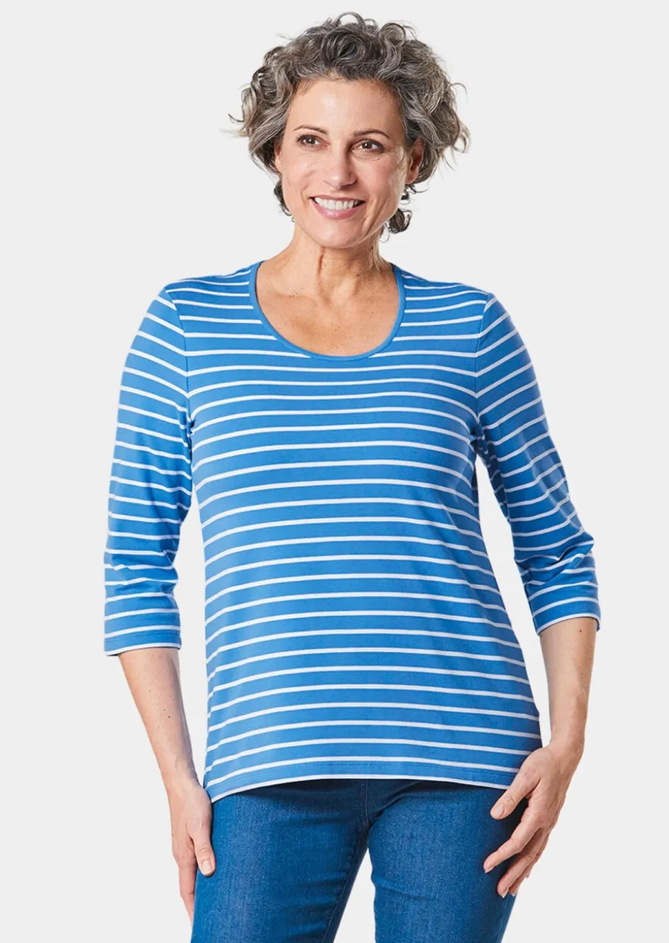 T-shirt à rayures multicolores