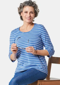 T-shirt à rayures multicolores