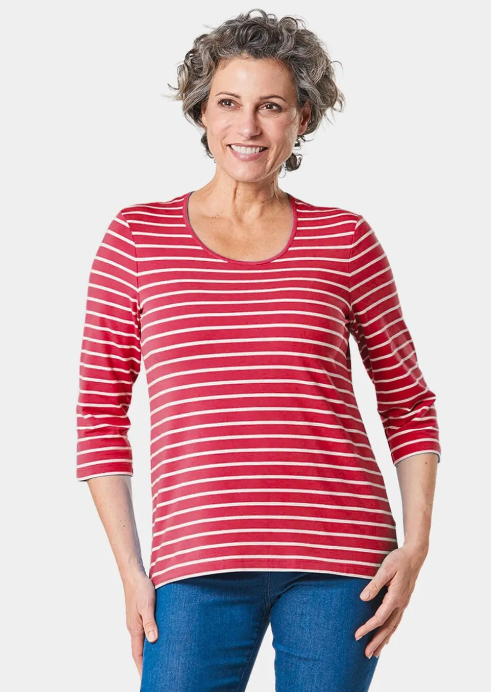T-shirt à rayures multicolores