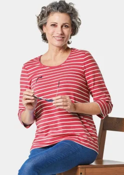 T-shirt à rayures multicolores