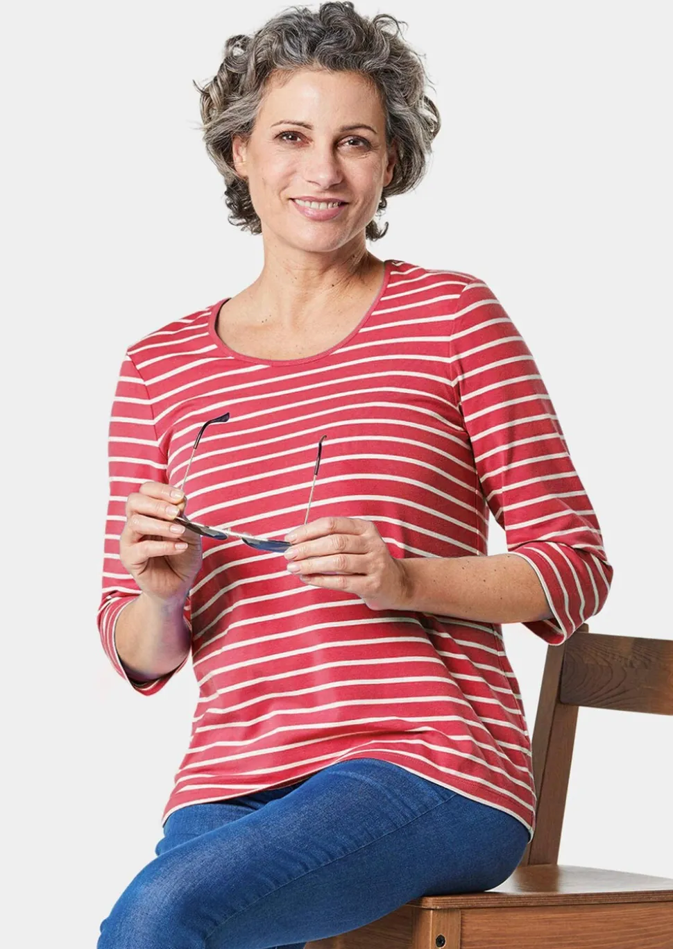 T-shirt à rayures multicolores