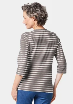 T-shirt à rayures multicolores