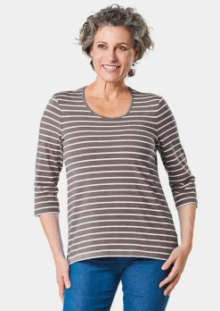 T-shirt à rayures multicolores