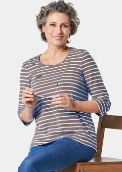 T-shirt à rayures multicolores