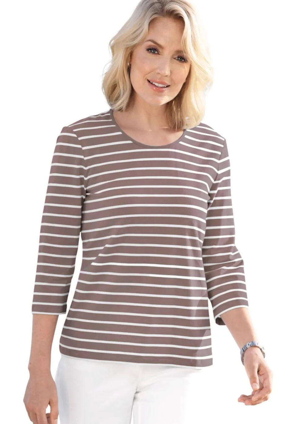 T-shirt à rayures multicolores