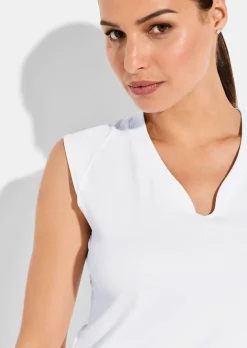 T-shirt sport à col droit