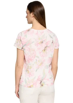 T-shirt structuré avec motif floral