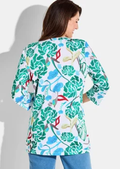 Tunique avec imprimé intégral haut en couleur