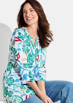 Tunique avec imprimé intégral haut en couleur