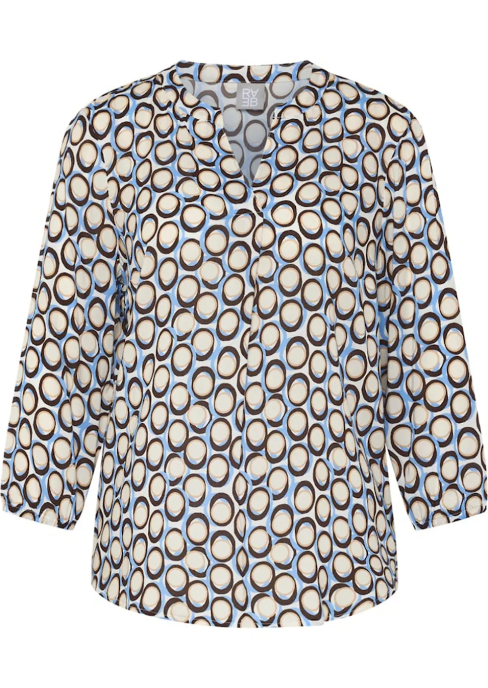 Tunique en pure viscose avec imprimé graphique