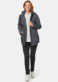 Veste aspect crash avec capuche