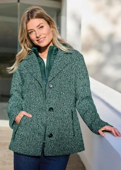 Veste aspect 2-en-1, avec empiècement matelassé