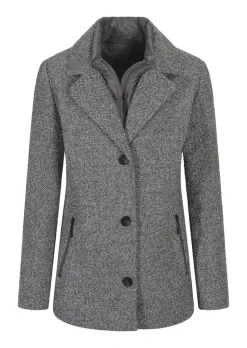 Veste aspect 2-en-1, avec empiècement matelassé